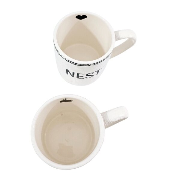 Pier 1 Imports CUDDLE UP & NEST 20 Oz Ironstone Coffee Tea Mugs – Set of 2 - Picture 8 of 14